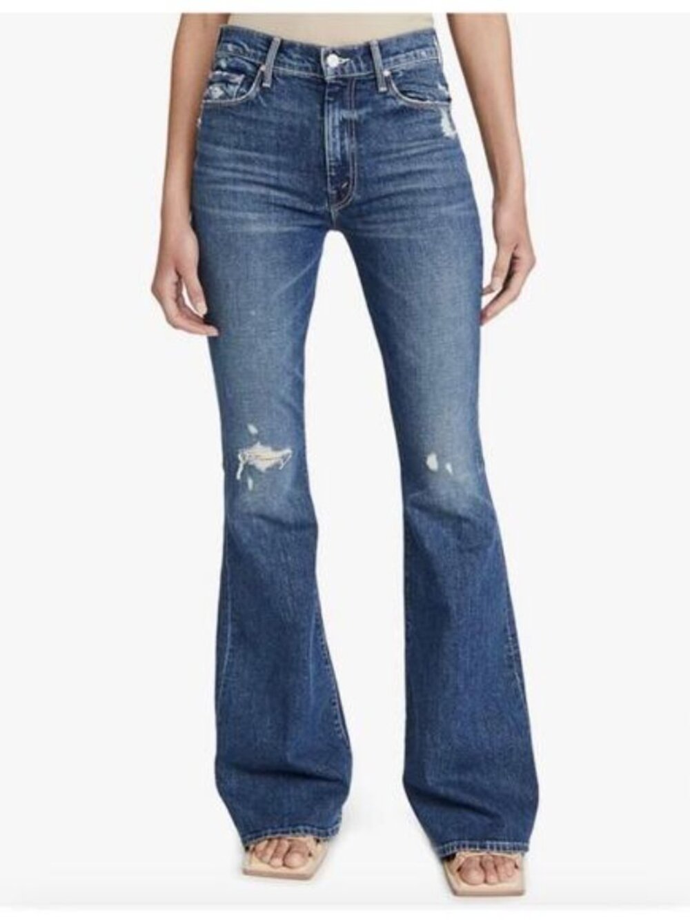 Mother Superior The Super Cruiser Flare Jeans In Born To Bite Size 30